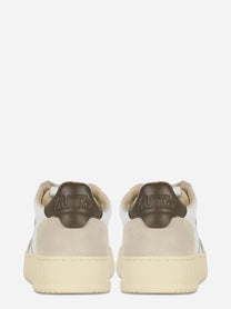 Sneakers Medalist Low In Suede E Pelle Bianca E Teak
