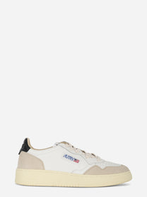 Sneakers Medalist Low In Pelle Bianca E Nera E Suede Beige