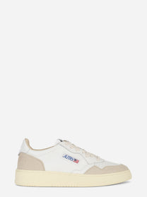 Sneakers Medalist Low In Pelle Bianca E Suede Beige