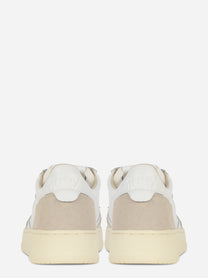 Sneakers Medalist Low In Pelle Bianca E Suede Beige