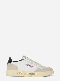 Sneakers Medalist Low In Suede E Pelle Bianca E Nera Con Lettering