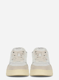 Sneakers Medalist Low In Suede E Pelle Bianca E Nera Con Lettering