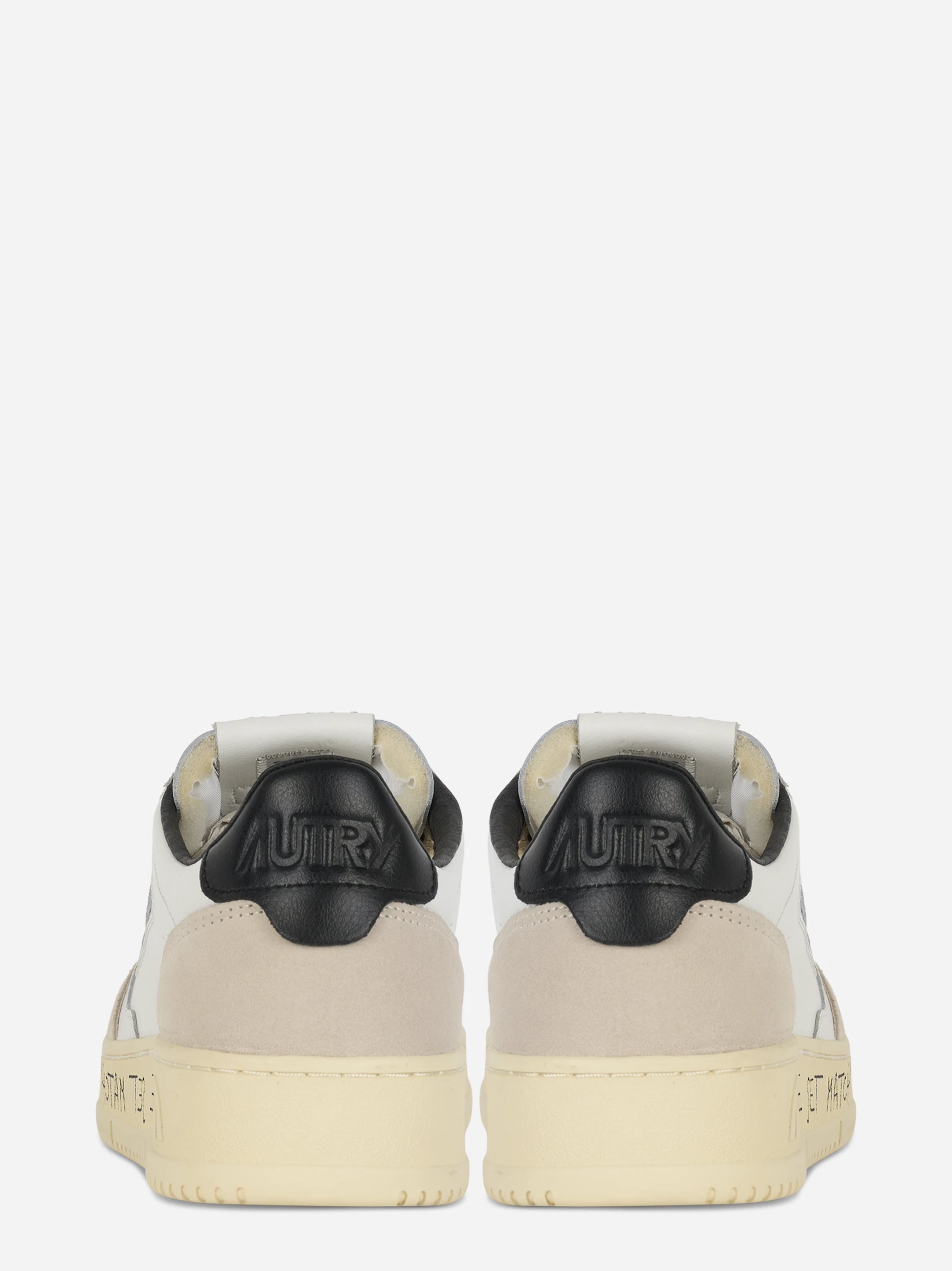Sneakers Medalist Low In Suede E Pelle Bianca E Nera Con Lettering
