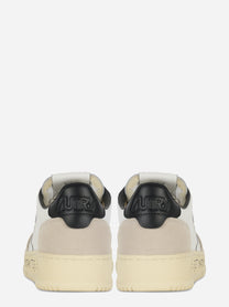 Sneakers Medalist Low In Suede E Pelle Bianca E Nera Con Lettering