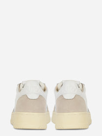 Sneakers Medalist Low In Pelle Bianca E Suede Beige