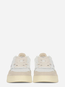 Sneakers Medalist Low In Pelle E Suede Bianca E Argento