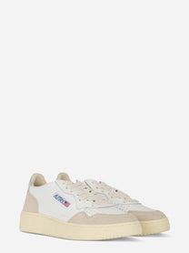 Sneakers Medalist Low In Pelle E Suede Bianca E Argento