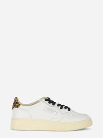 Sneakers Medalist Low In Pelle Bianca E Leopard