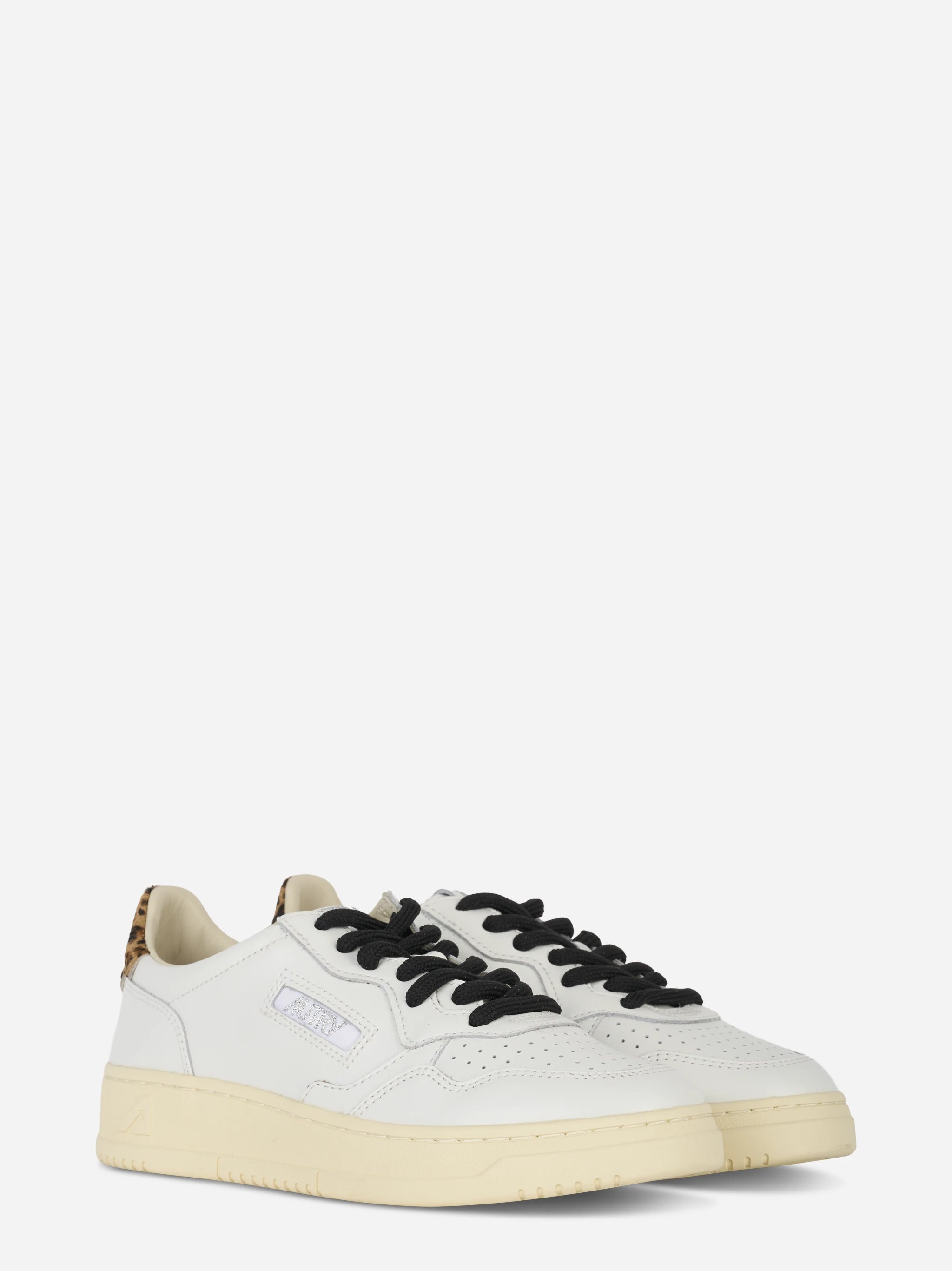 Sneakers Medalist Low In Pelle Bianca E Leopard