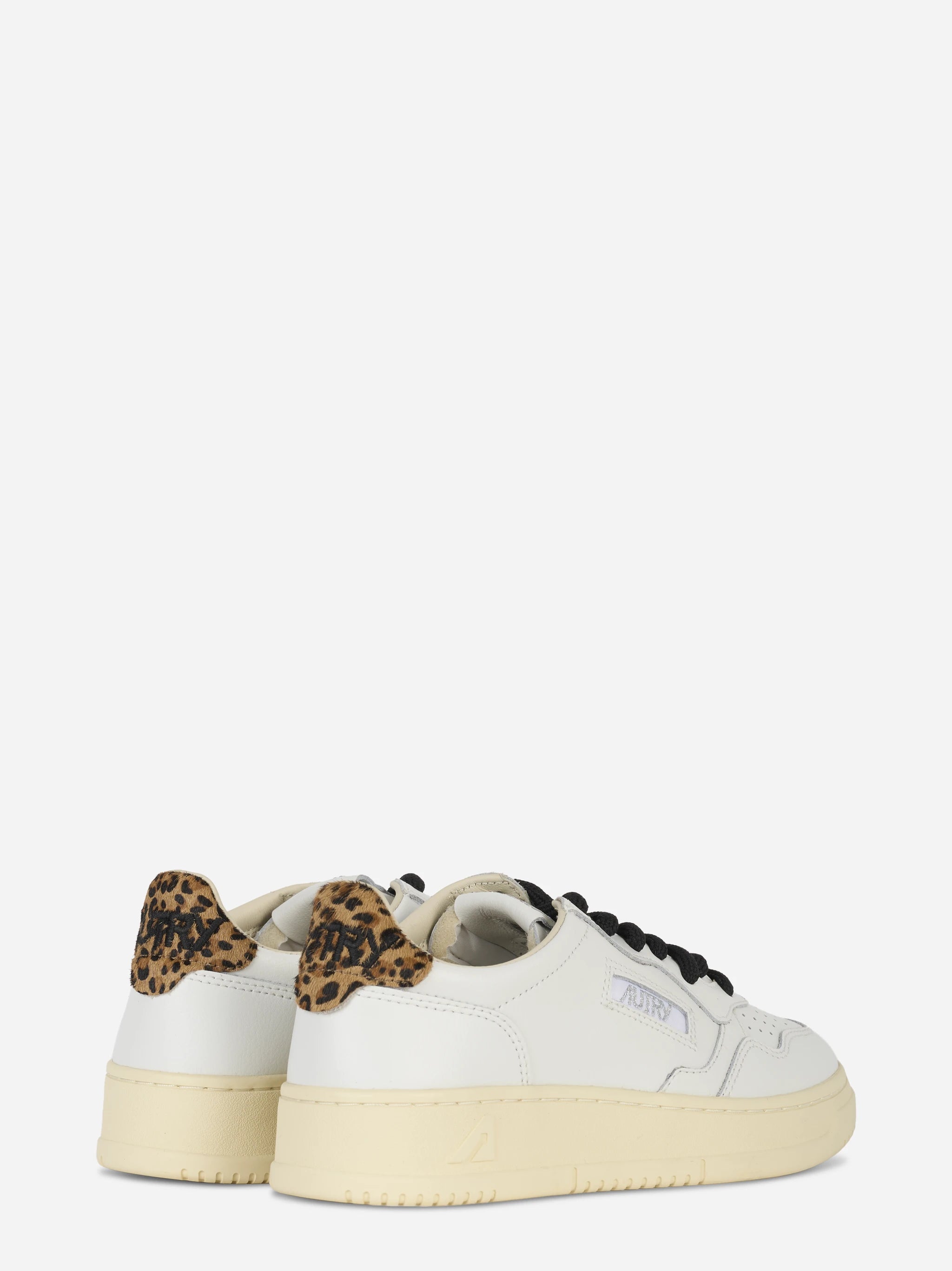 Sneakers Medalist Low In Pelle Bianca E Leopard