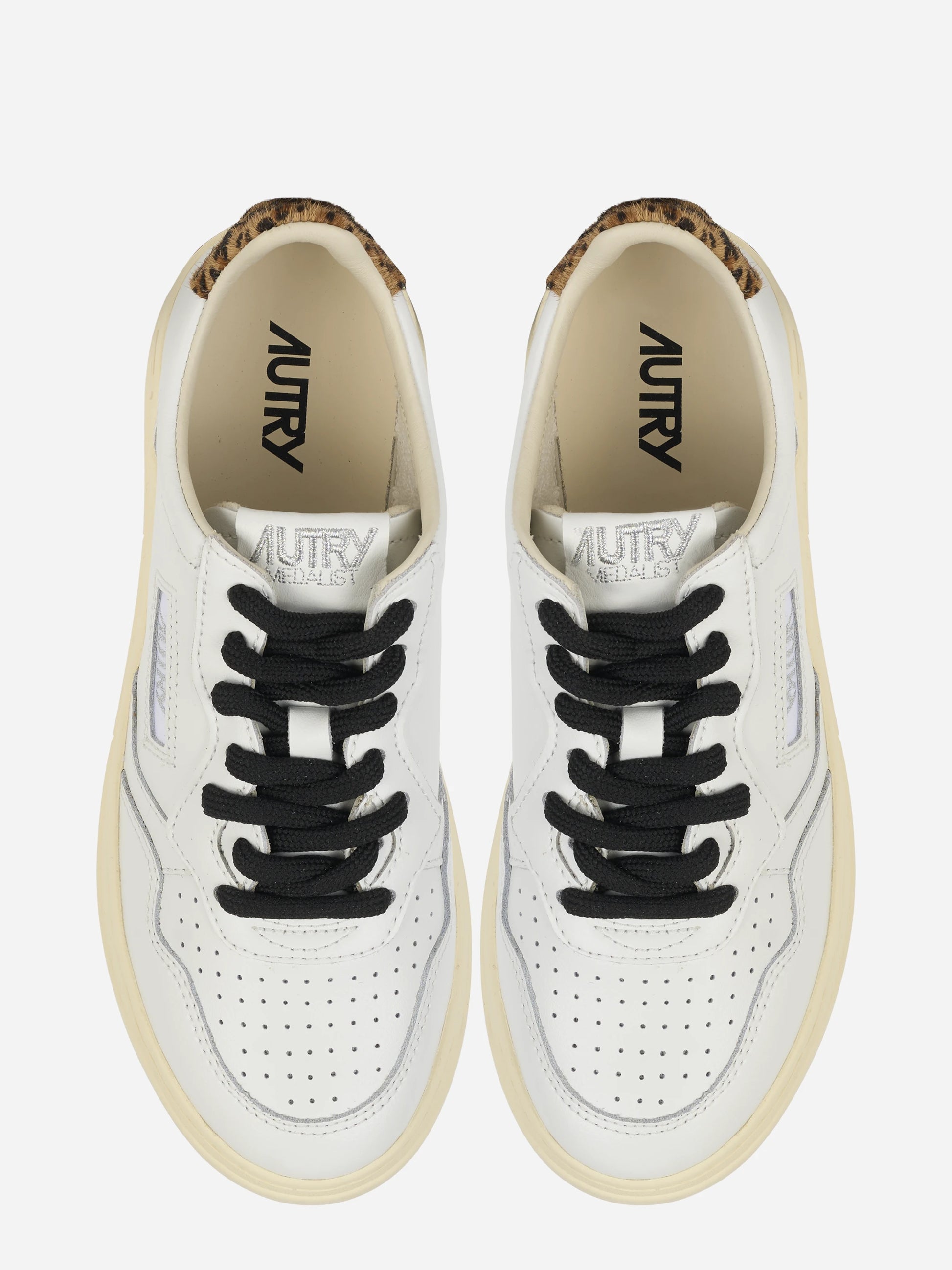 Sneakers Medalist Low In Pelle Bianca E Leopard