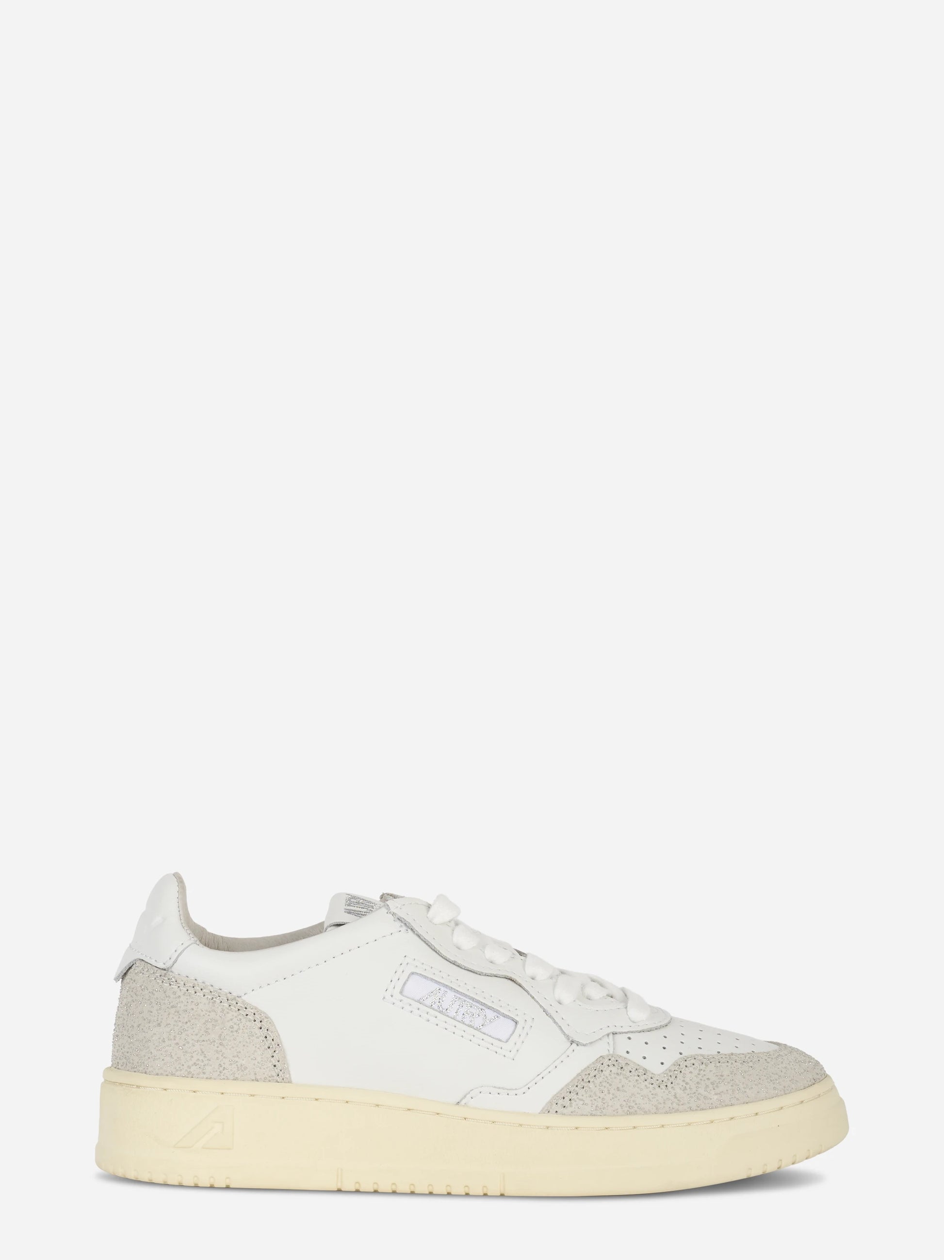 Sneakers Medalist Low In Pelle Bianca E Stars Grigio