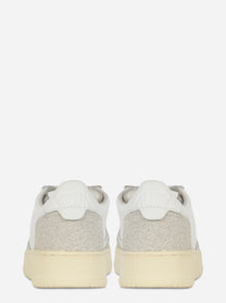 Sneakers Medalist Low In Pelle Bianca E Stars Grigio