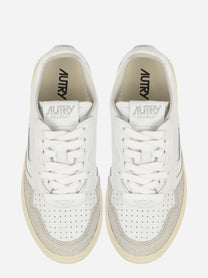 Sneakers Medalist Low In Pelle Bianca E Stars Grigio