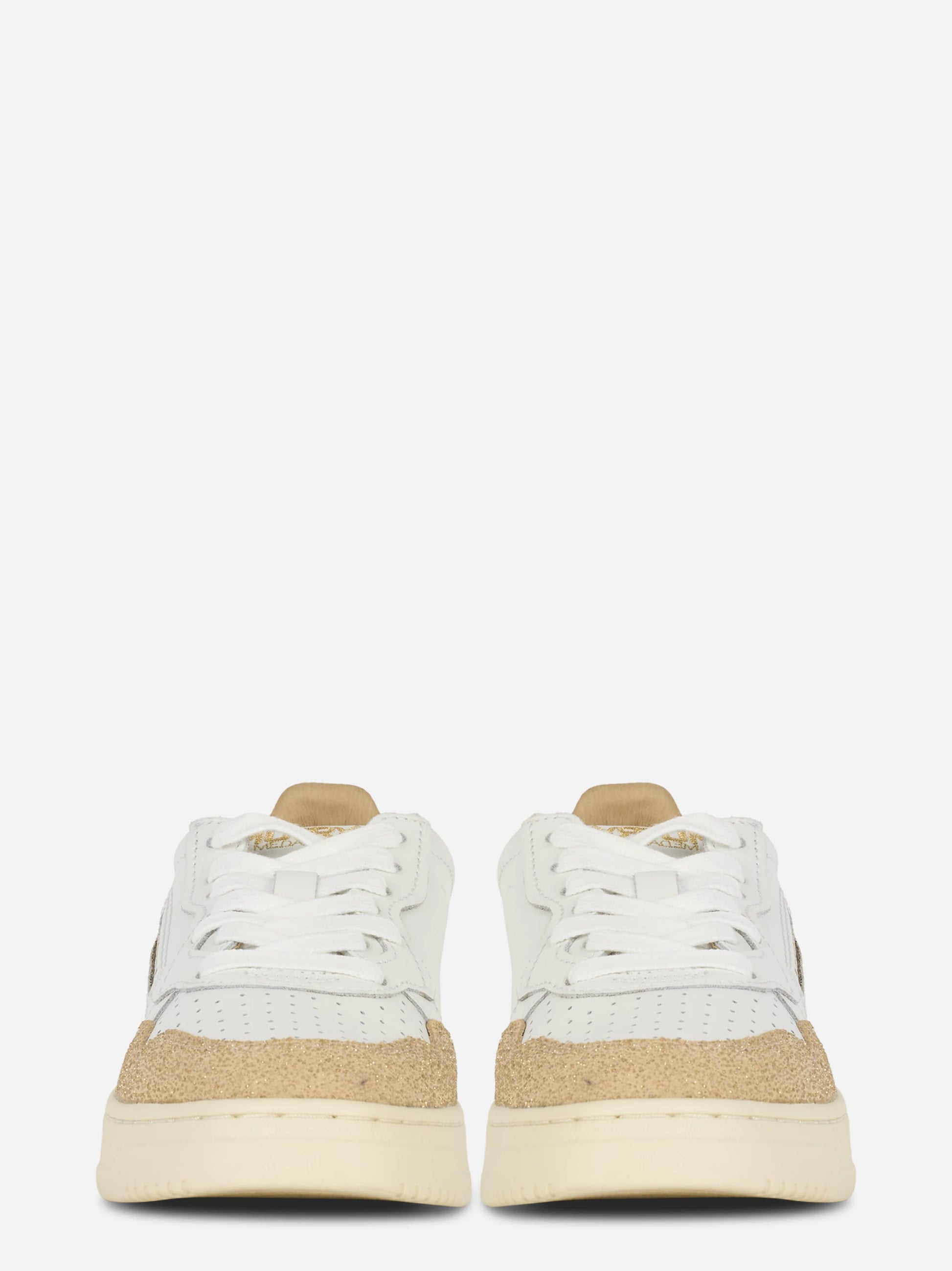 Sneakers Medalist Low In Pelle Bianca E Stars Ecru