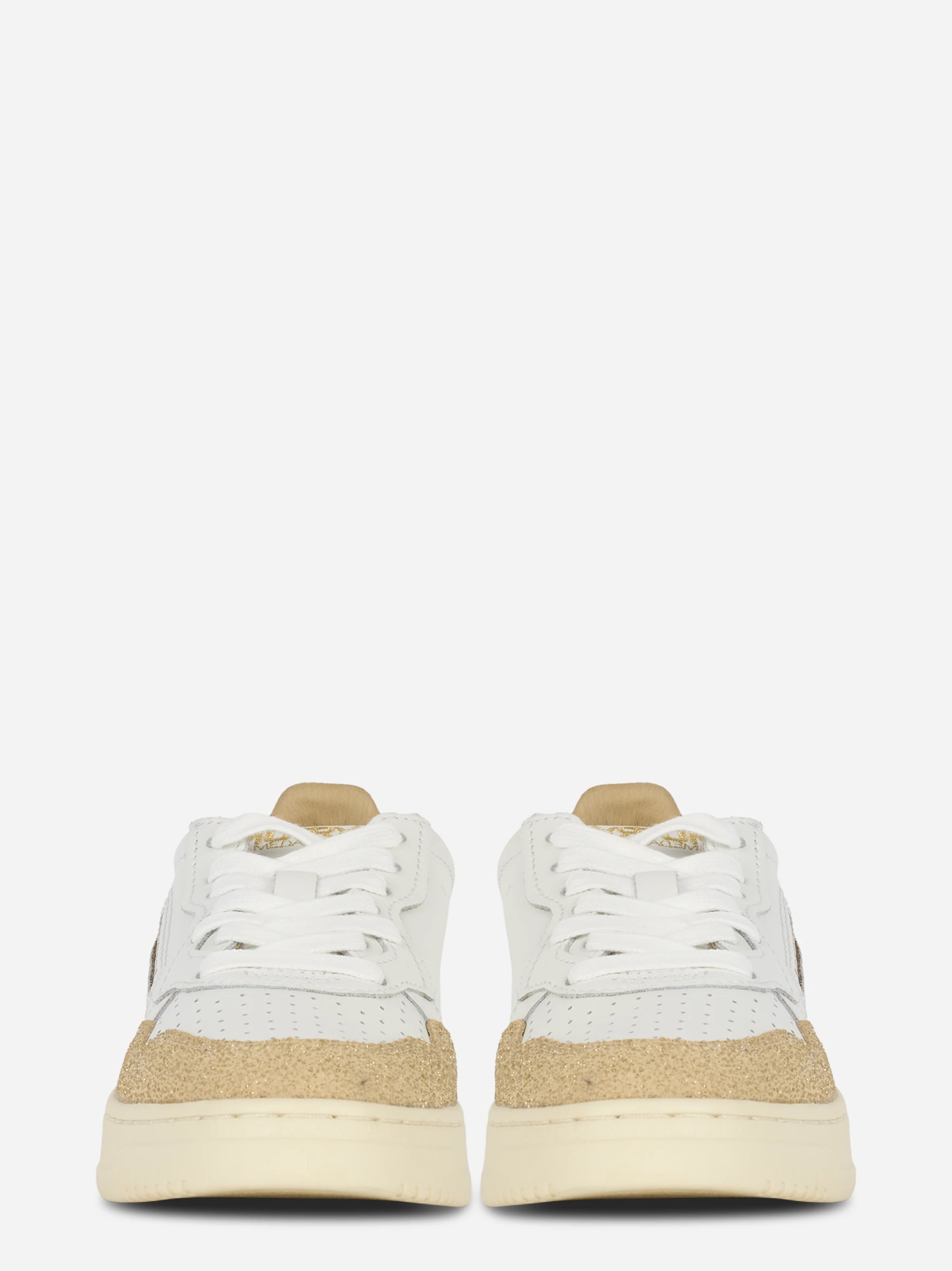 Sneakers Medalist Low In Pelle Bianca E Stars Ecru