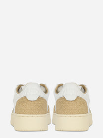 Sneakers Medalist Low In Pelle Bianca E Stars Ecru