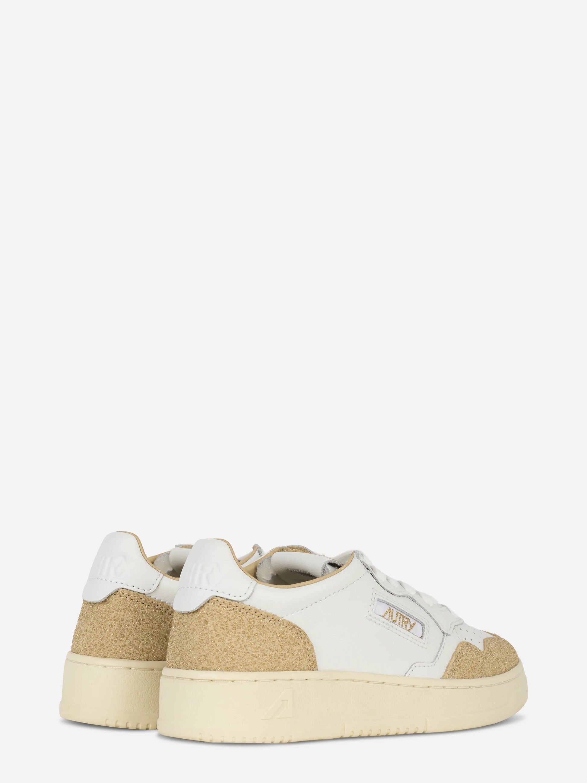 Sneakers Medalist Low In Pelle Bianca E Stars Ecru