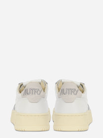 Sneakers Medalist Low In Pelle Bianca E Dettagli Lurex Argento