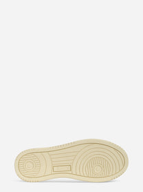 Sneakers Medalist Low In Pelle Bianca E Dettagli Lurex Argento