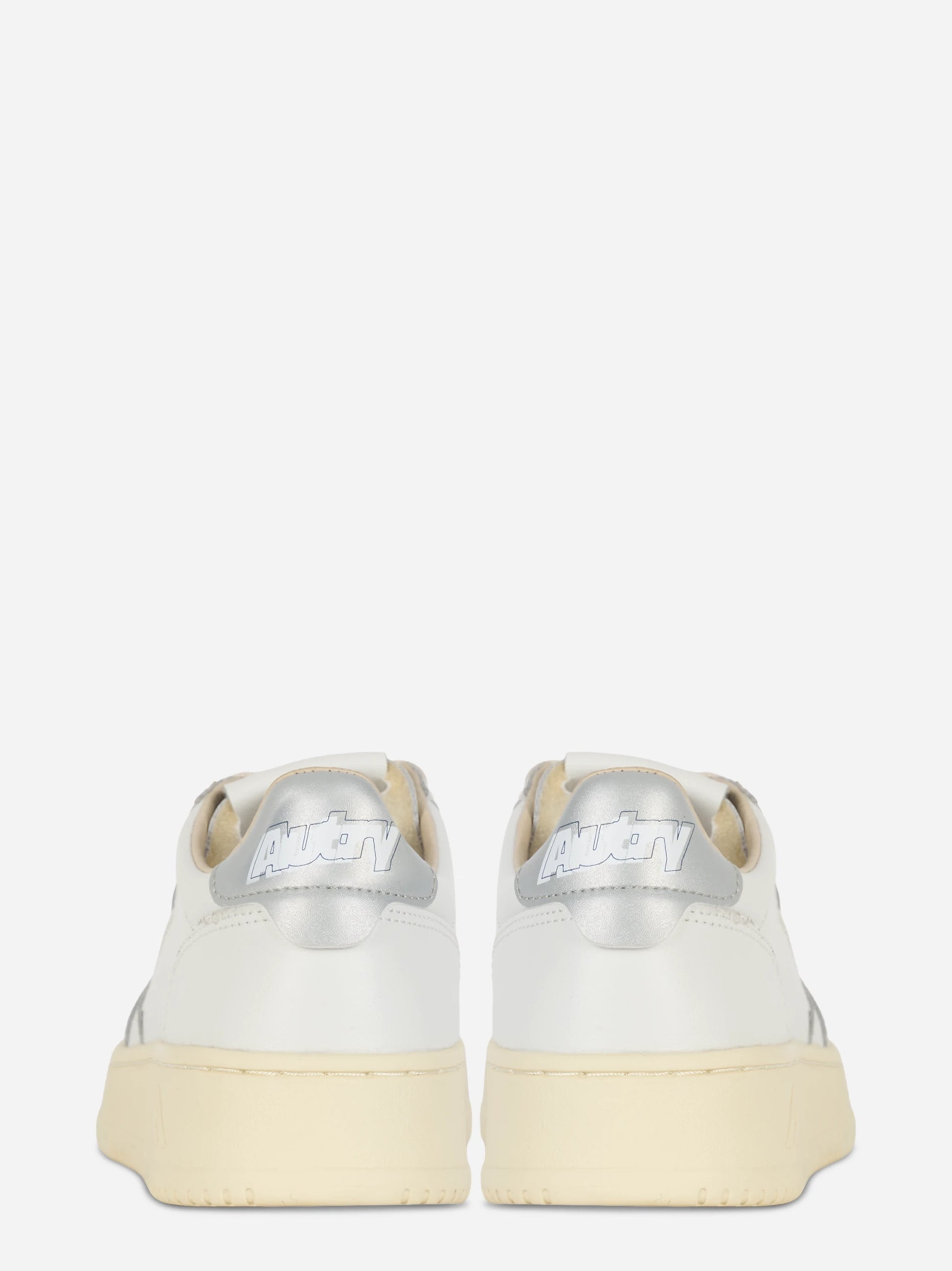 Sneakers Medalist Low In Pelle Bianca E Argento