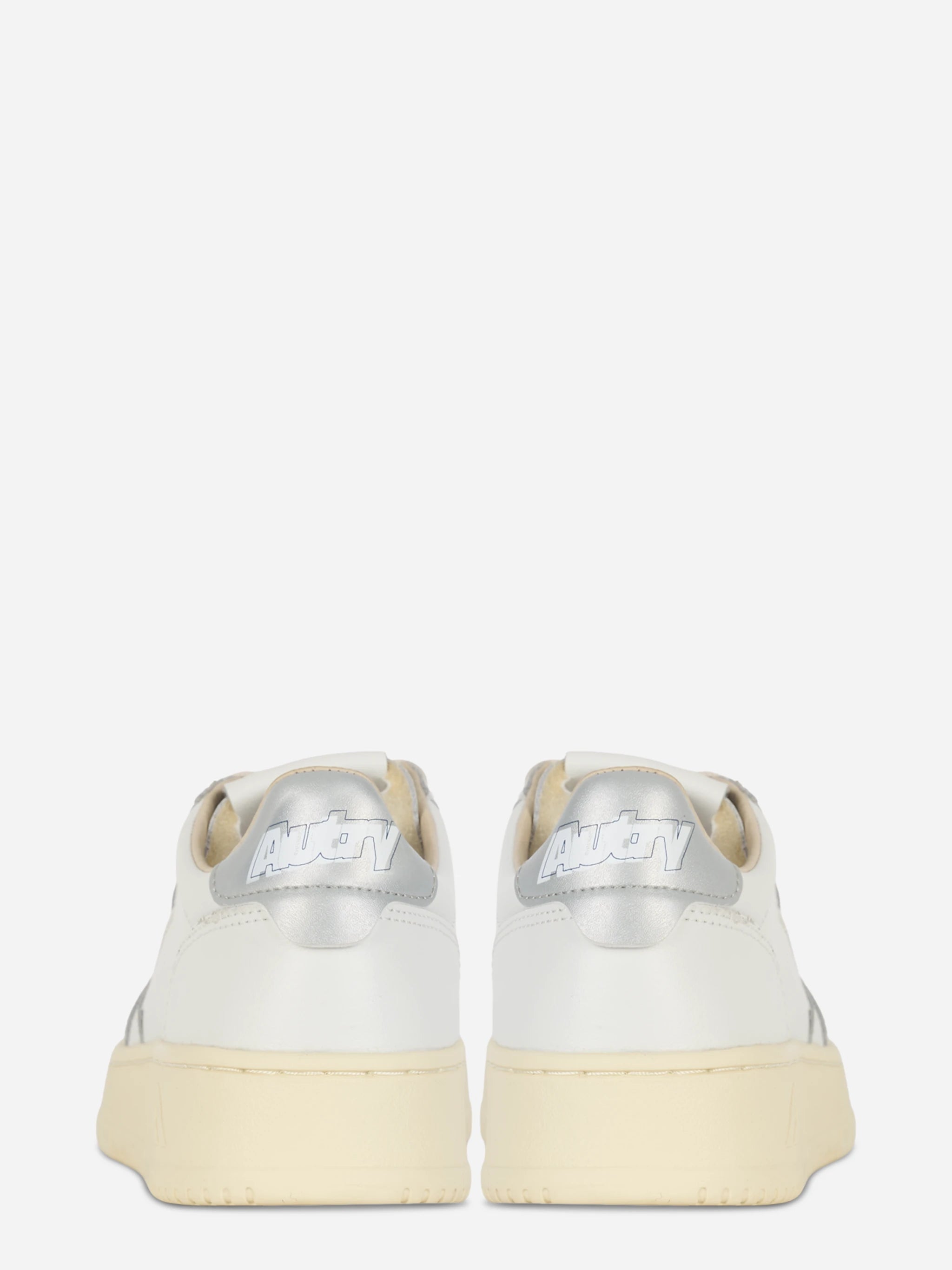 Sneakers Medalist Low In Pelle Bianca E Argento