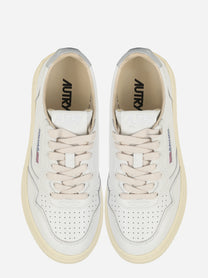 Sneakers Medalist Low In Pelle Bianca E Argento