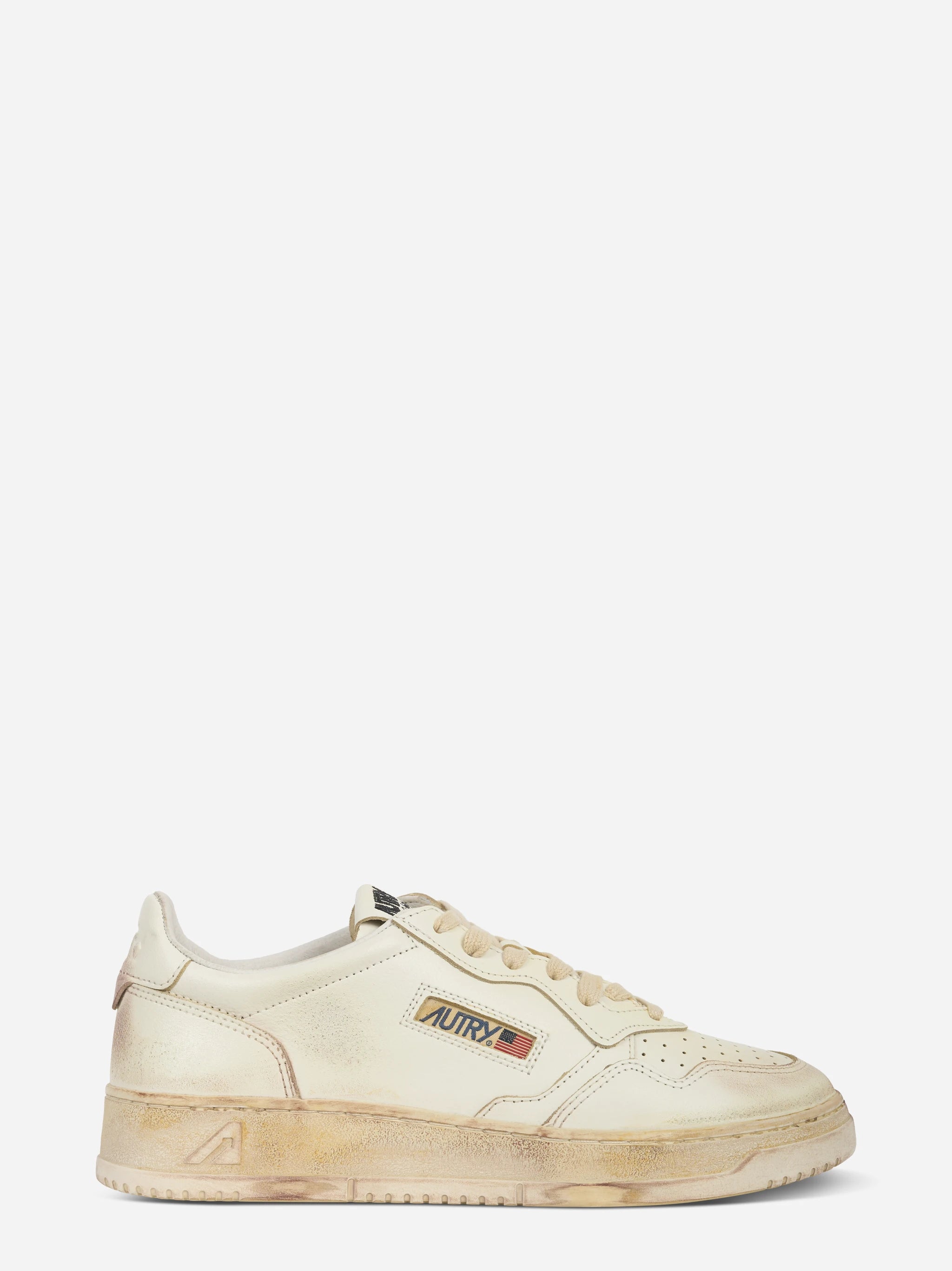 SNEAKERS MEDALIST LOW SUPER VINTAGE IN PELLE BIANCA