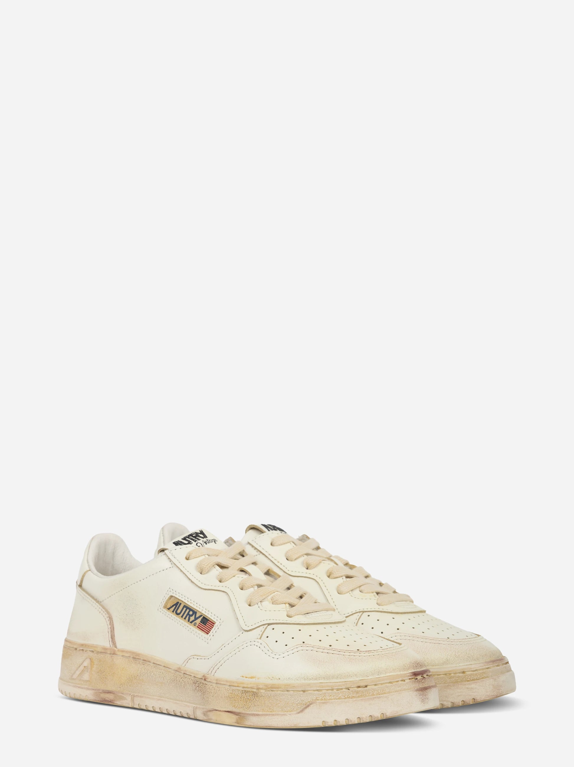 SNEAKERS MEDALIST LOW SUPER VINTAGE IN PELLE BIANCA