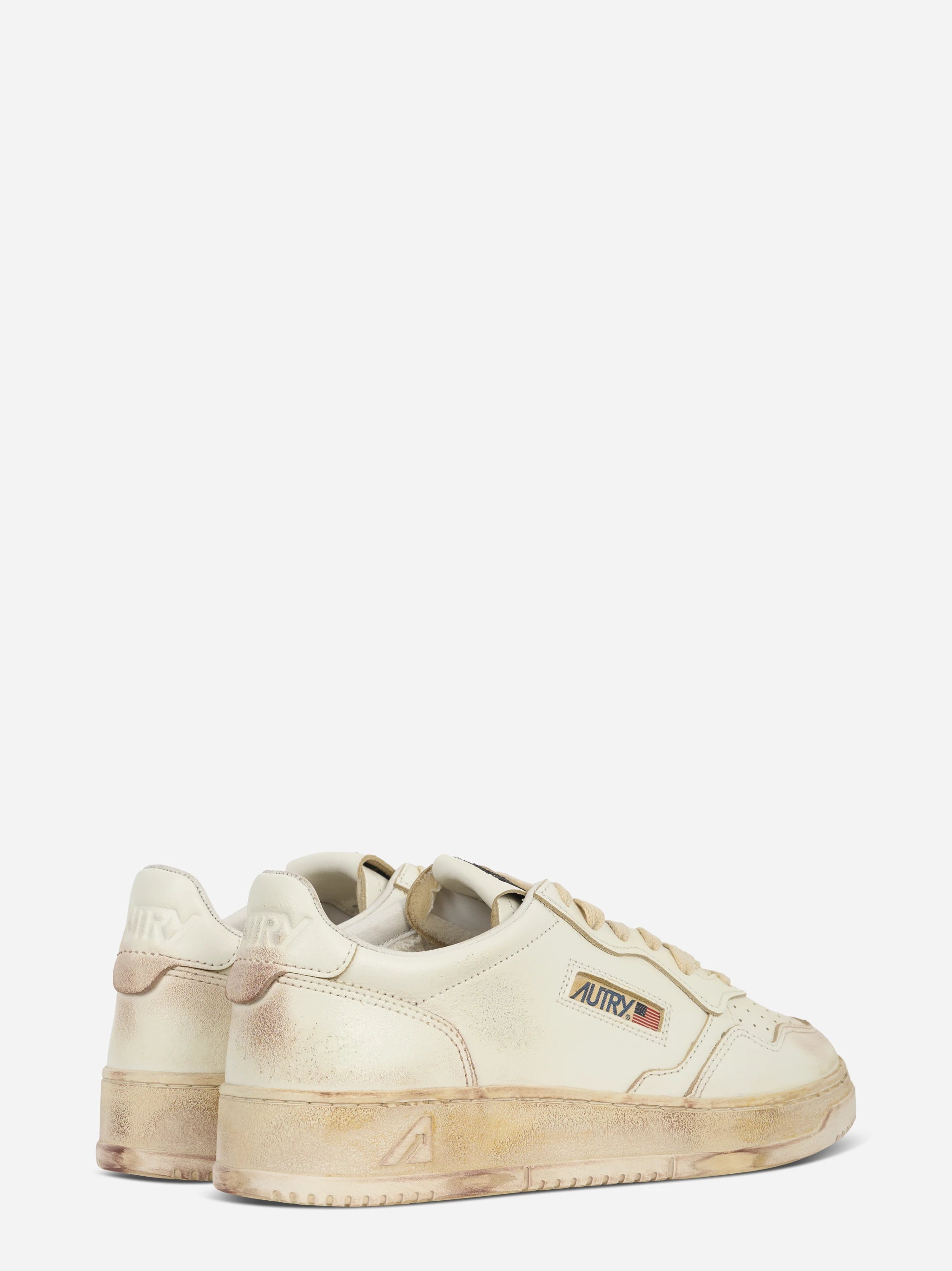 SNEAKERS MEDALIST LOW SUPER VINTAGE IN PELLE BIANCA