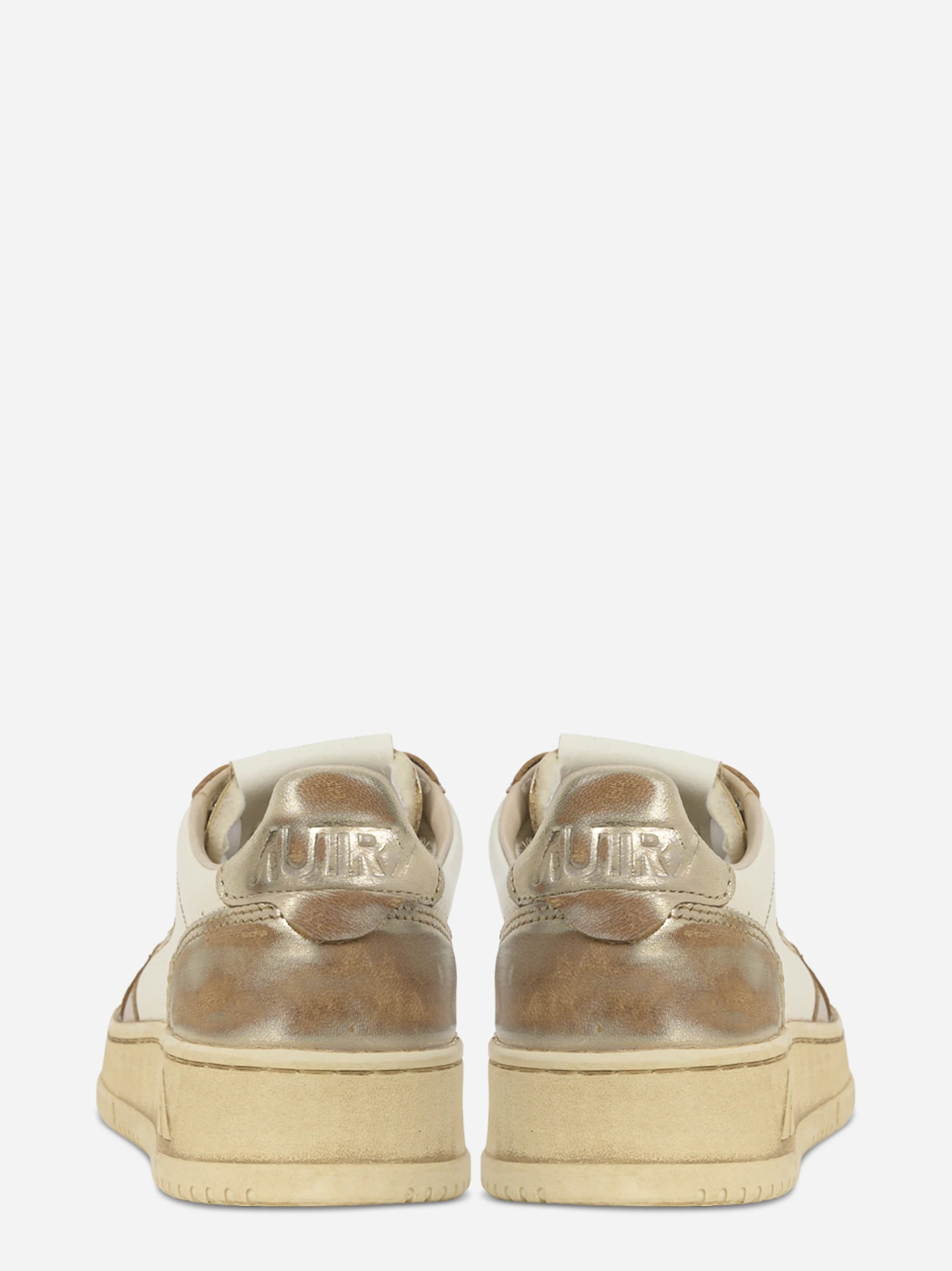 SNEAKERS MEDALIST LOW SUPER VINTAGE IN PELLE PLATINO E ARGENTO
