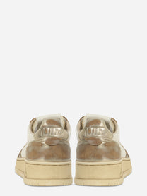 SNEAKERS MEDALIST LOW SUPER VINTAGE IN PELLE PLATINO E ARGENTO