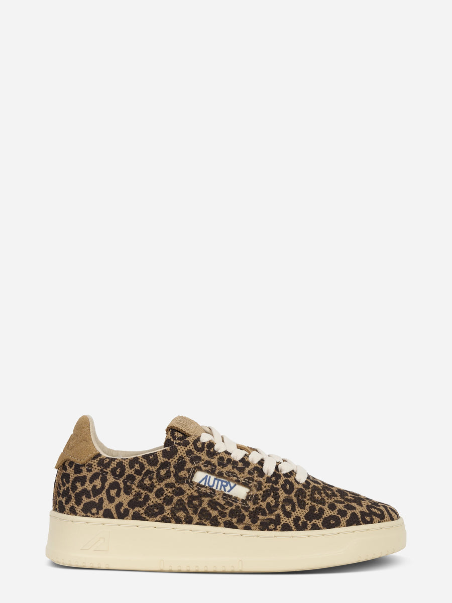 SNEAKERS MEDALIST EASEKNIT LOW IN MAGLIA 'LEOPARD PRINT' MARRONE E BEIGE