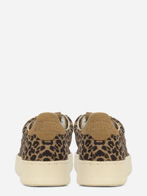 SNEAKERS MEDALIST EASEKNIT LOW IN MAGLIA 'LEOPARD PRINT' MARRONE E BEIGE