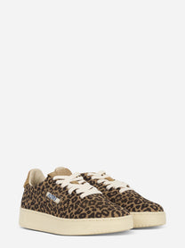 SNEAKERS MEDALIST EASEKNIT LOW IN MAGLIA 'LEOPARD PRINT' MARRONE E BEIGE