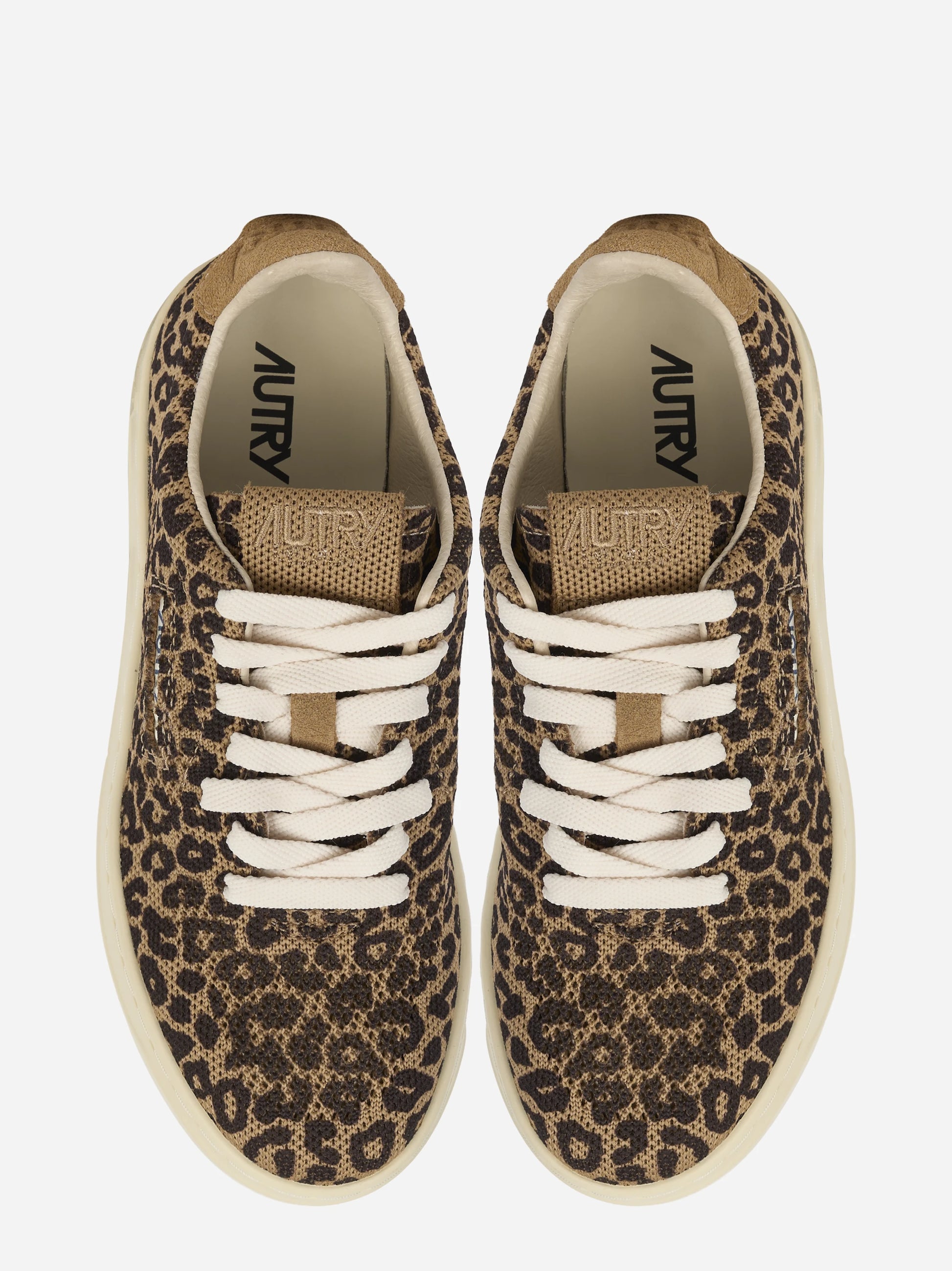 SNEAKERS MEDALIST EASEKNIT LOW IN MAGLIA 'LEOPARD PRINT' MARRONE E BEIGE