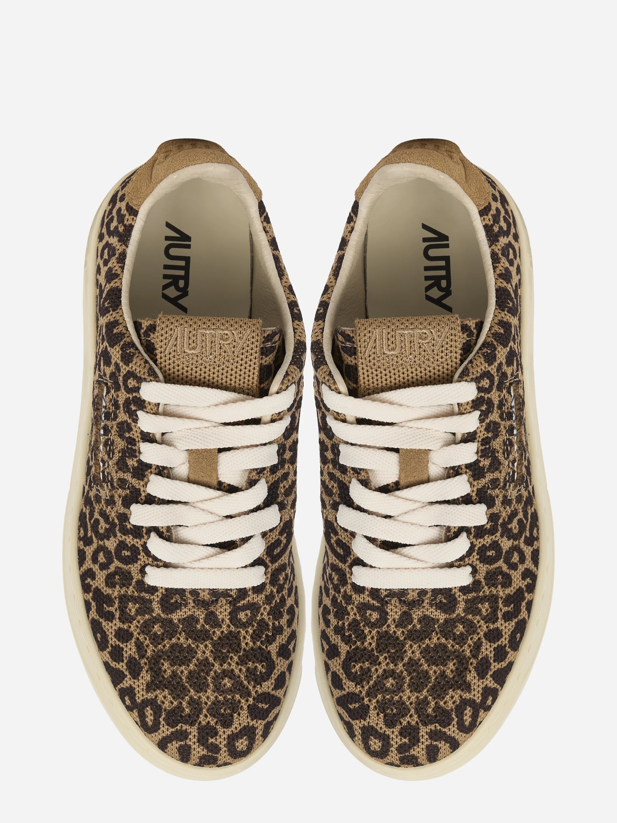 SNEAKERS MEDALIST EASEKNIT LOW IN MAGLIA 'LEOPARD PRINT' MARRONE E BEIGE