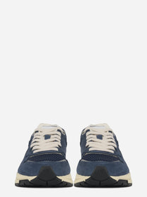 Sneakers Hyperway In Mesh E Suede Bluette E Marshmallow