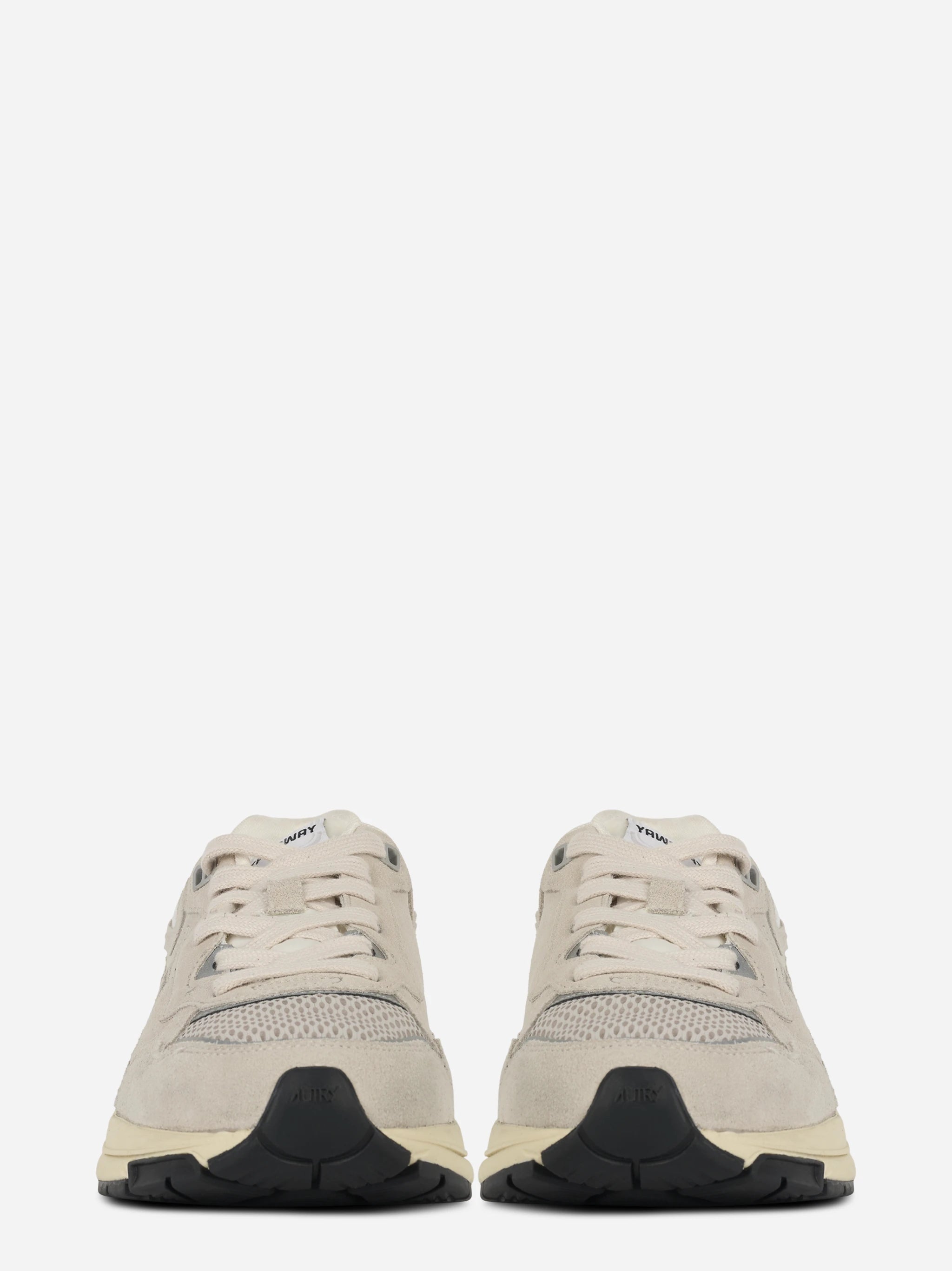 Sneakers Hyperway In Mesh E Suede Sand E Argento