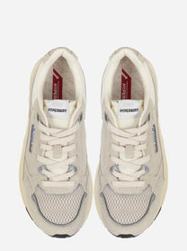 Sneakers Hyperway In Mesh E Suede Sand E Argento