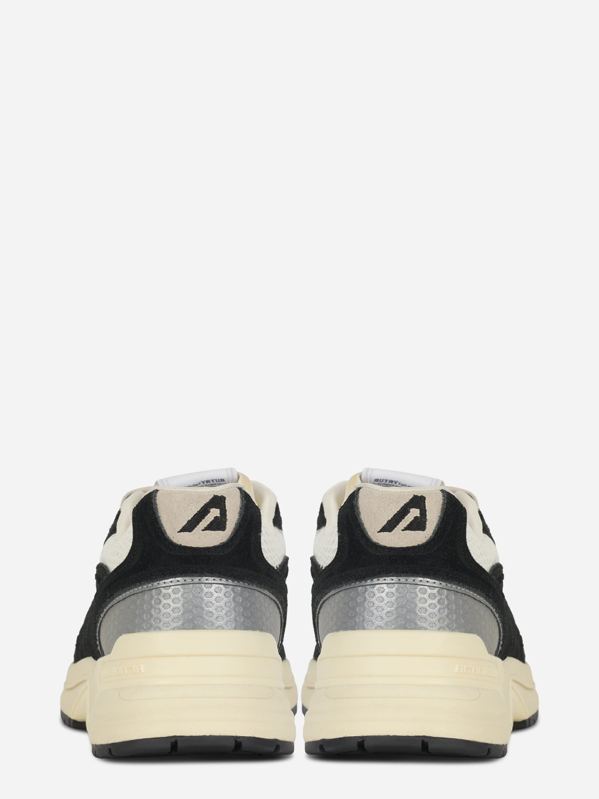 Sneakers Hyperway In Mesh E Suede Nero E Argento