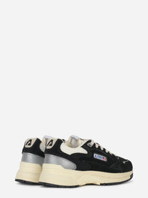 Sneakers Hyperway In Mesh E Suede Nero E Argento