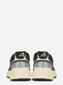 Sneakers Hyperway In Mesh E Pelle Glitter Nera