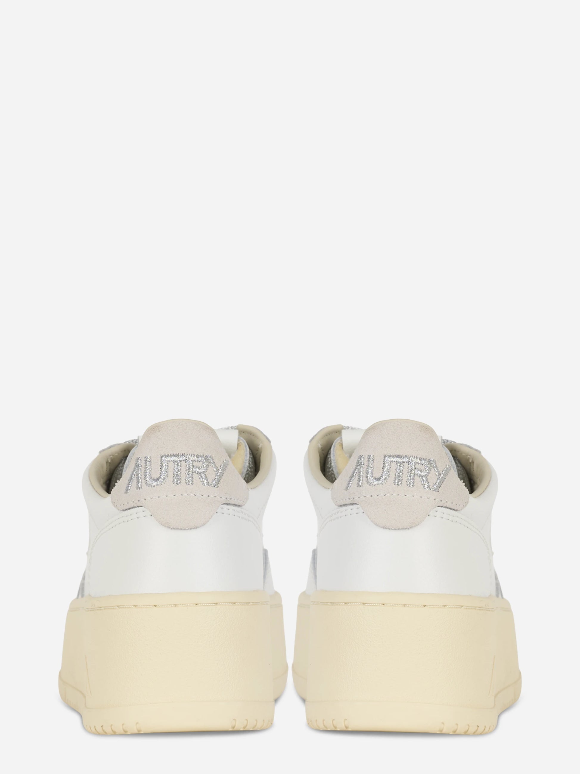 SNEAKERS MEDALIST PLATFORM IN PELLE BIANCA