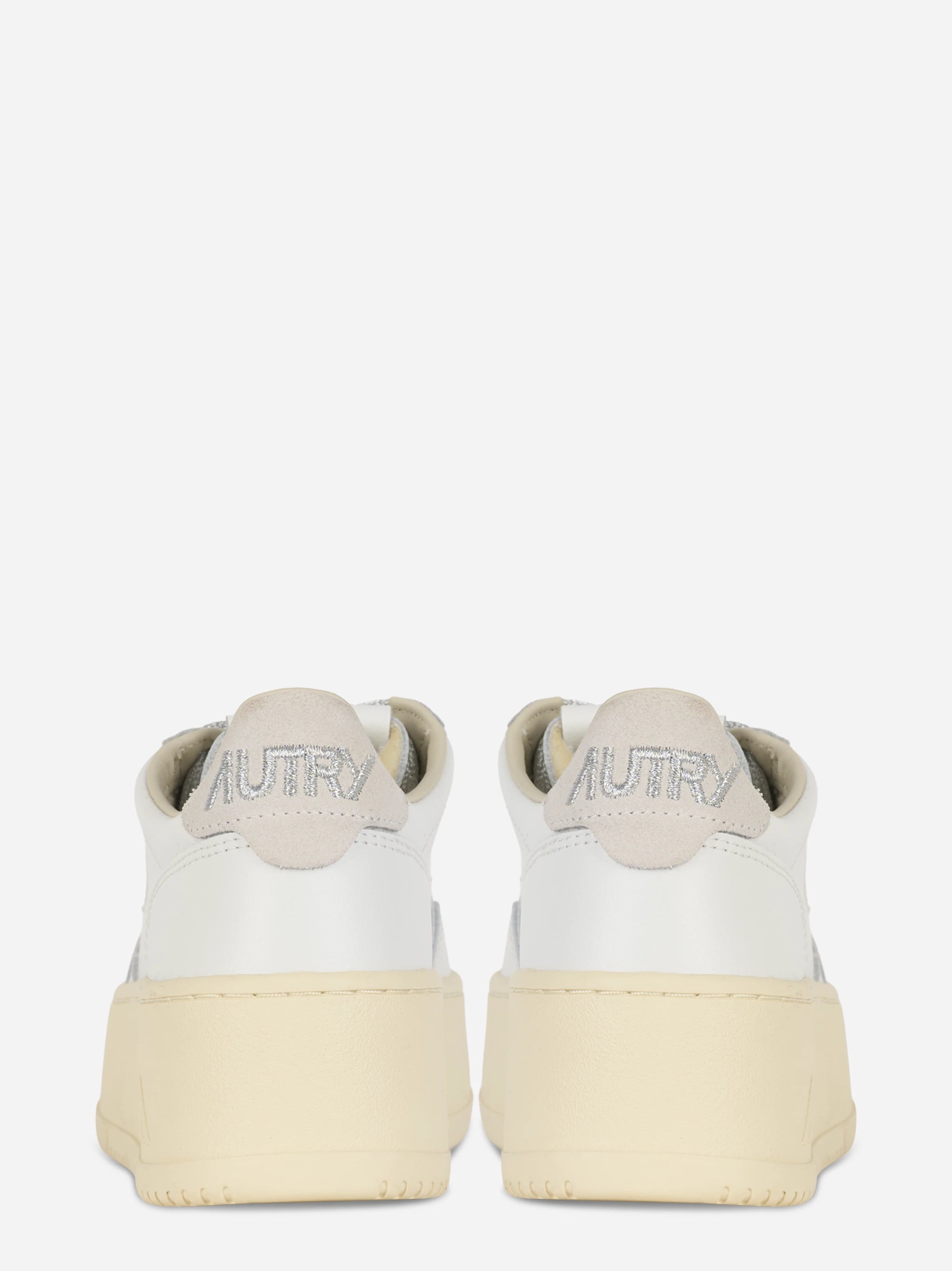 SNEAKERS MEDALIST PLATFORM IN PELLE BIANCA