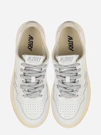 SNEAKERS MEDALIST PLATFORM IN PELLE BIANCA