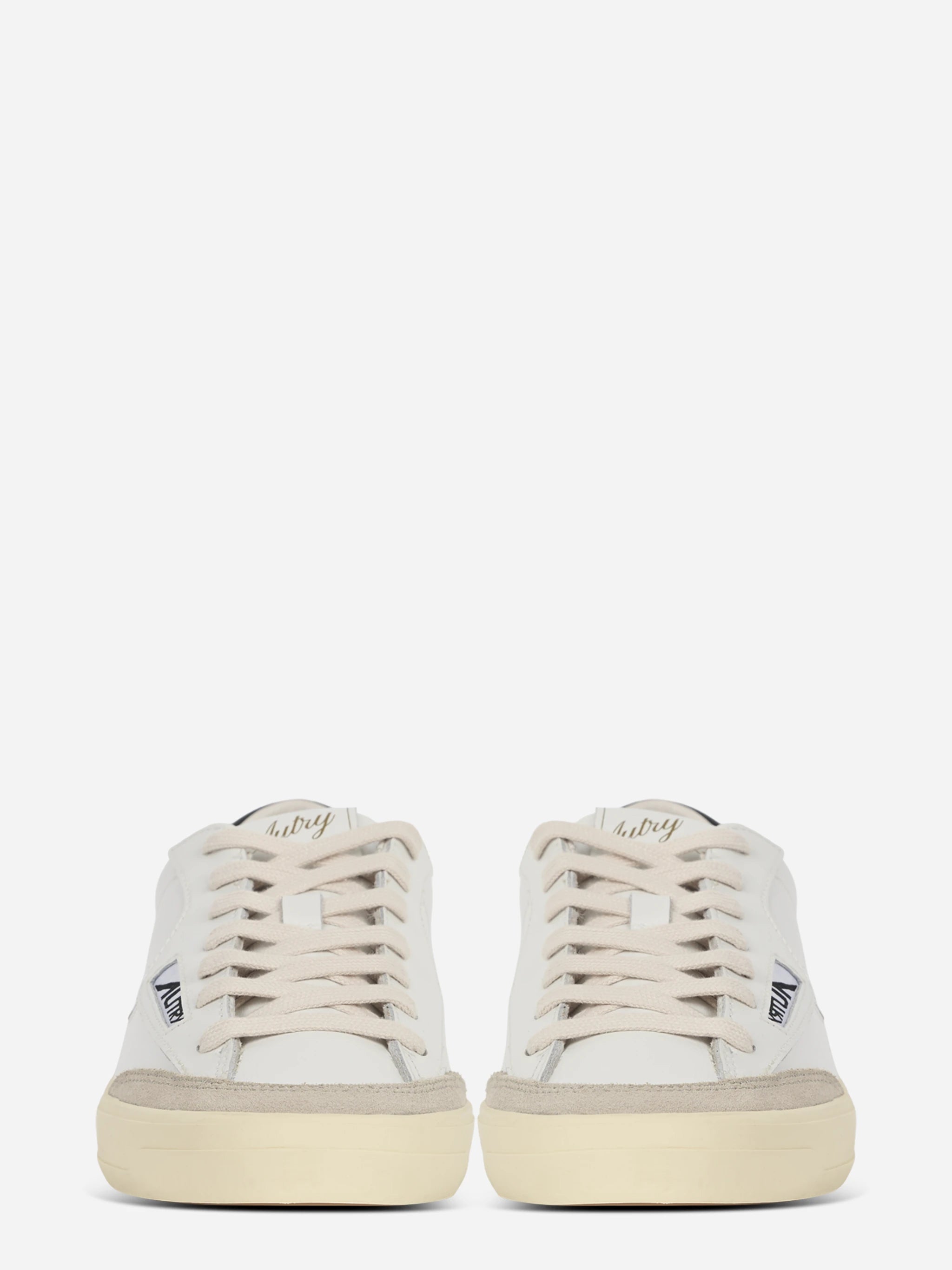 SNEAKERS WINDSCAPE LOW IN PELLE BIANCA E NERA