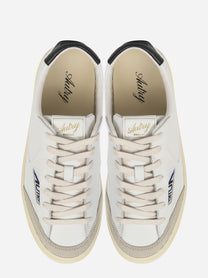 SNEAKERS WINDSCAPE LOW IN PELLE BIANCA E NERA