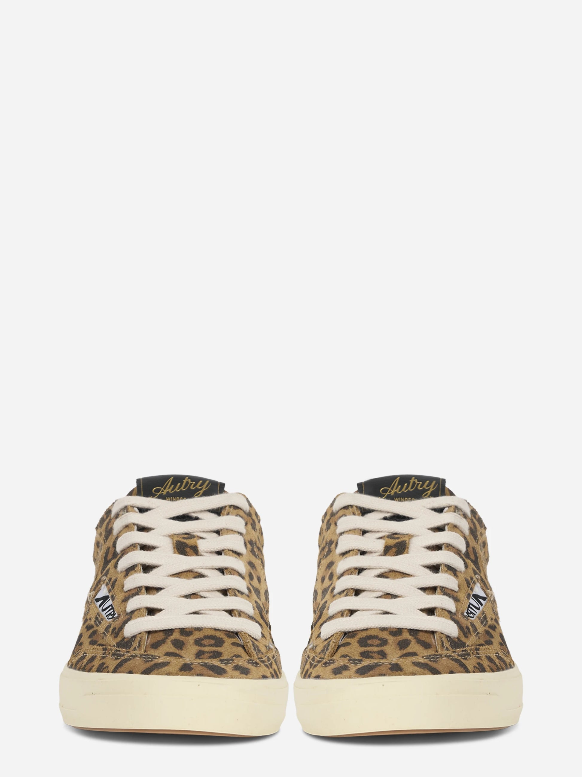 SNEAKERS WINDSCAPE LOW IN SUEDE LEOPARD E NERO