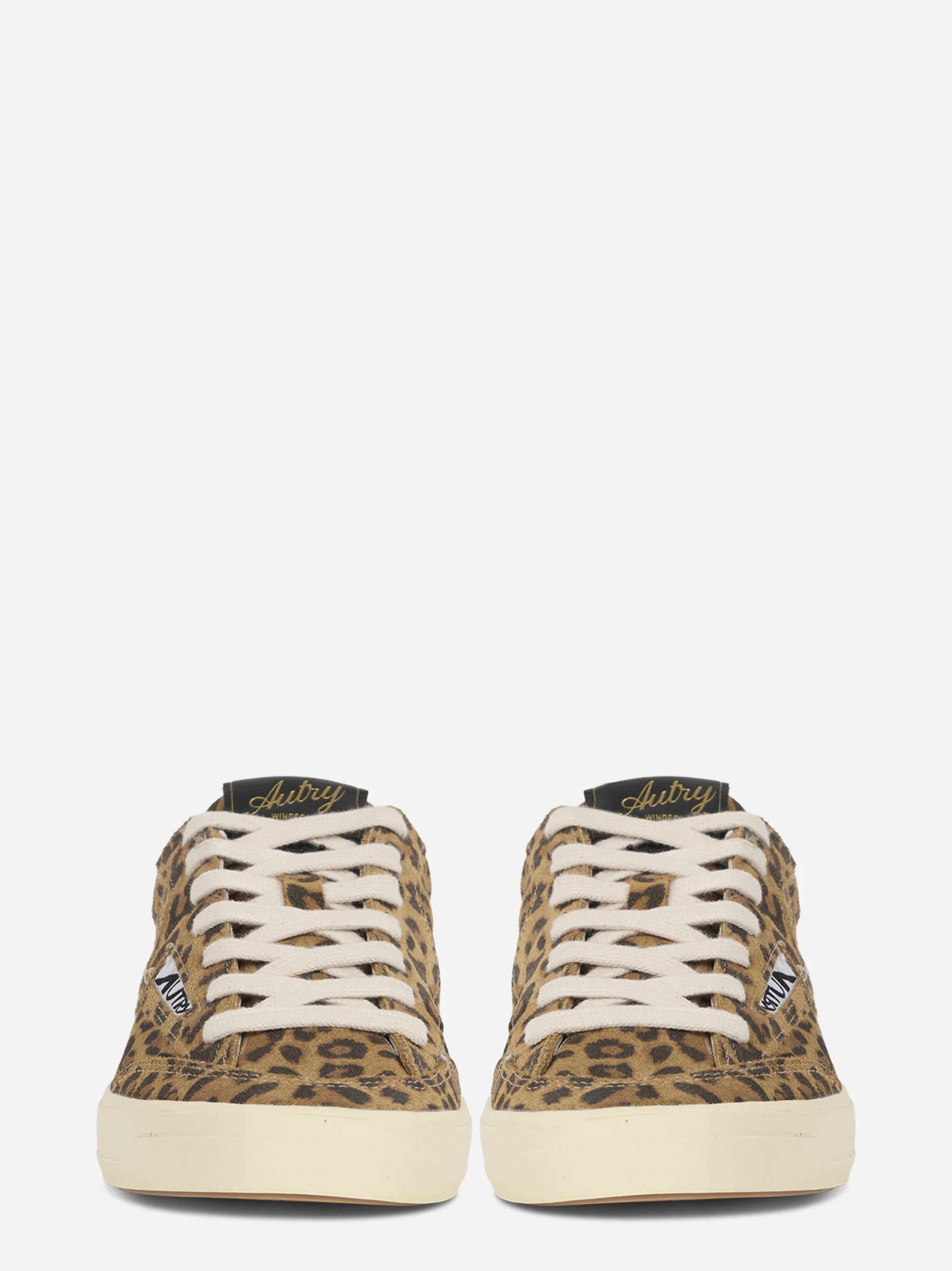 SNEAKERS WINDSCAPE LOW IN SUEDE LEOPARD E NERO